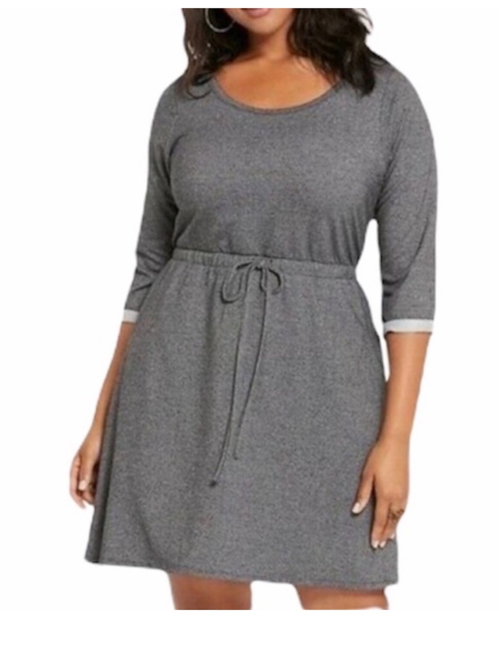 Torrid Heather Gray Drawstring Dress
